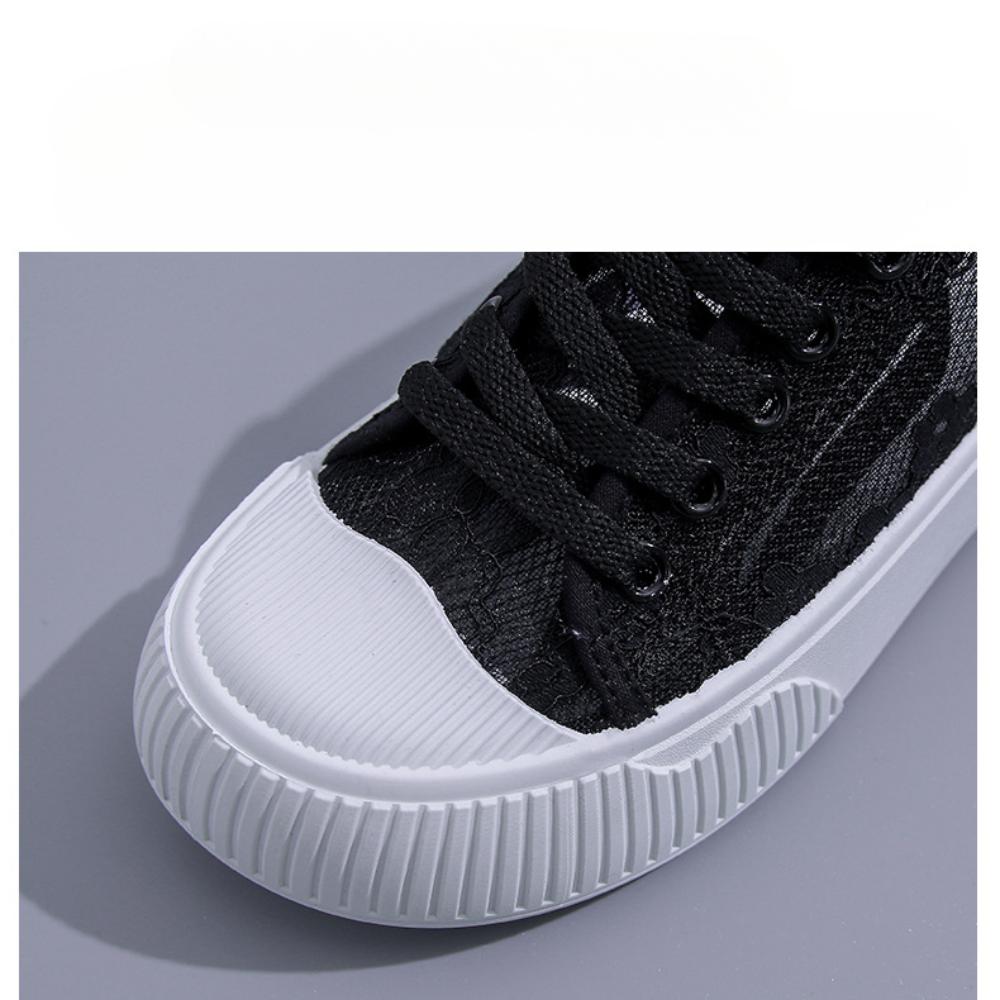 Girls' Solid Color Mesh Casual Board Shoes