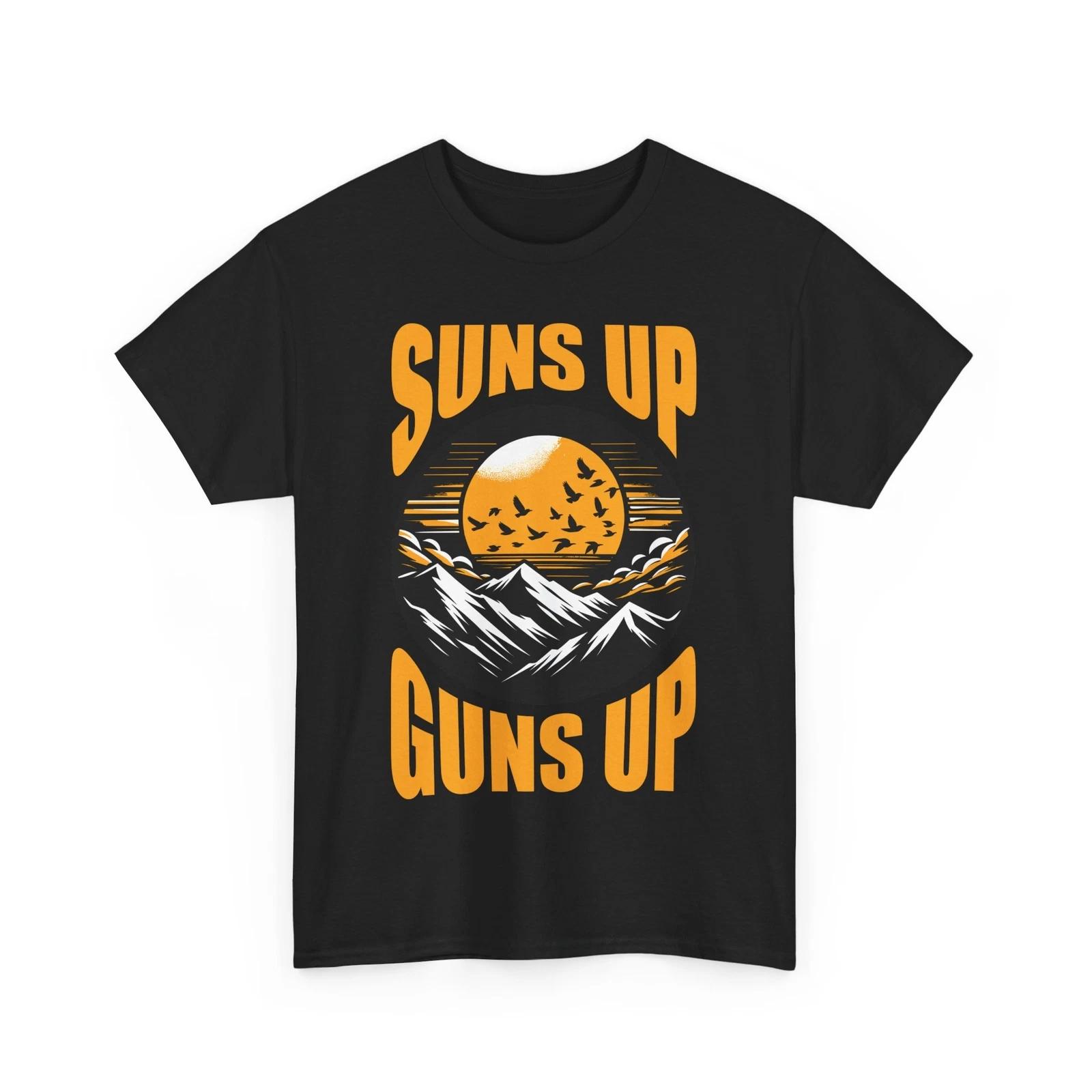 

Suns Up Guns Up T-Shirt | Tactical Gun Owner Tee | Second Amendment Shirt M