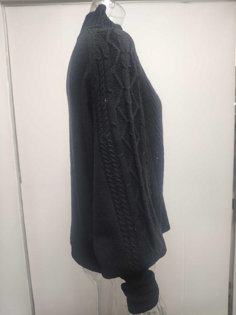 Pullovers Winter Mid-neck Sweater Women Loose Long Sleeve Knit Solid Color Sweater Womens Knit Clothing Jumper Basic Sweater Pullover