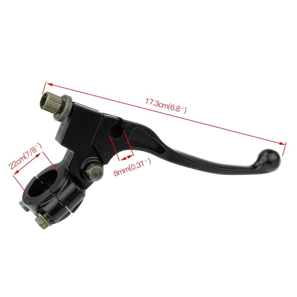22mm 7/8palcová levá rukojeť spojky z hliníkové slitiny Vhodné pro Pit Bike ATV Dirt Bike Skútr Motocykl Moto příslušenství