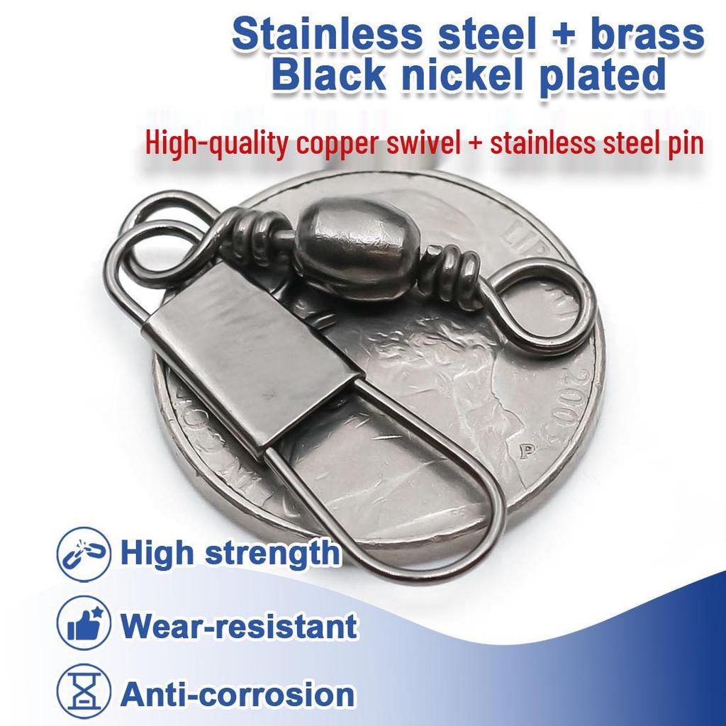 B-Type Connector Barrel Swivel with Pin and Figure-Eight Ring for Fishing Gear