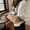 2024 Retro Large-Capacity Women's Contrast Color Shoulder Bag - Autumn/Winter Commuter Pillow Messenger
