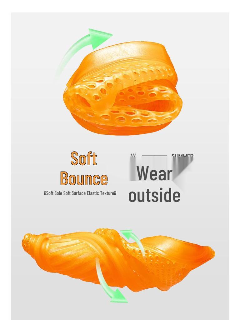 Damen Sommer Rutschfeste PVC Flachabsatz Sandalen