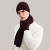 3Pcs/Set Women Winter Hat Scarf Gloves Set Solid Color Knitting Hat Long Scarf Touchscreen Gloves Set Winter Accessories