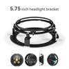 Kit de Support de Phare Rond 5,75 pouces Support de Montage de Phare Accessoires pour Motocyclettes