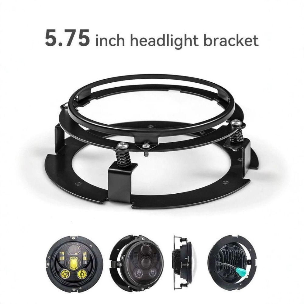 Kit de Support de Phare Rond 5,75 pouces Support de Montage de Phare Accessoires pour Motocyclettes