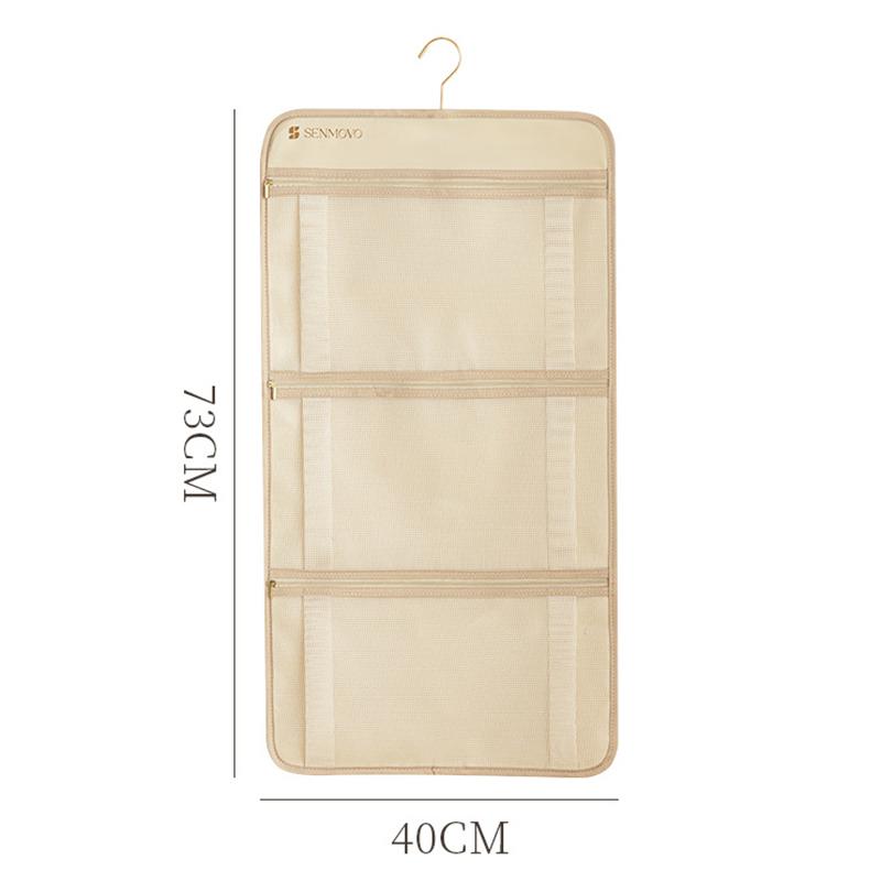 Hanging Clothes Organizer Bag - Multi-Pocket Underwear & Socks Storage For Home/Dormitory Wardrobe - Durable Space-Saving Design