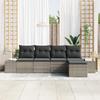 VidaXL Ensemble de 5 Canapés de Jardin avec Coussins Gris en Rattan 3355688