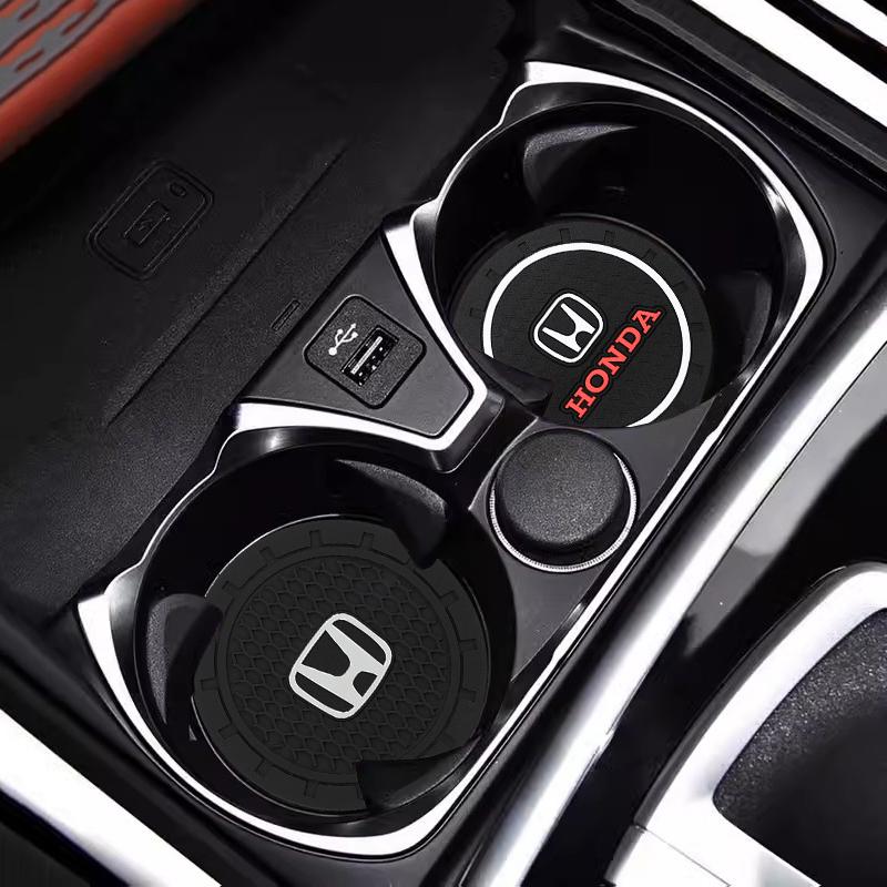 Car Water Cup Slot Pad Silica Gel Soft Mat For Honda Civic Accord Crosstour Spirior Odyssey Avancier UR-V Sienna Elysion CR-ZKU1