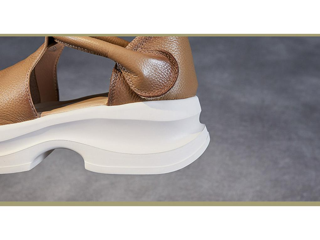 Damen Zehensandalen aus atmungsaktivem Leder - Modische, abriebfeste Strandschuhe