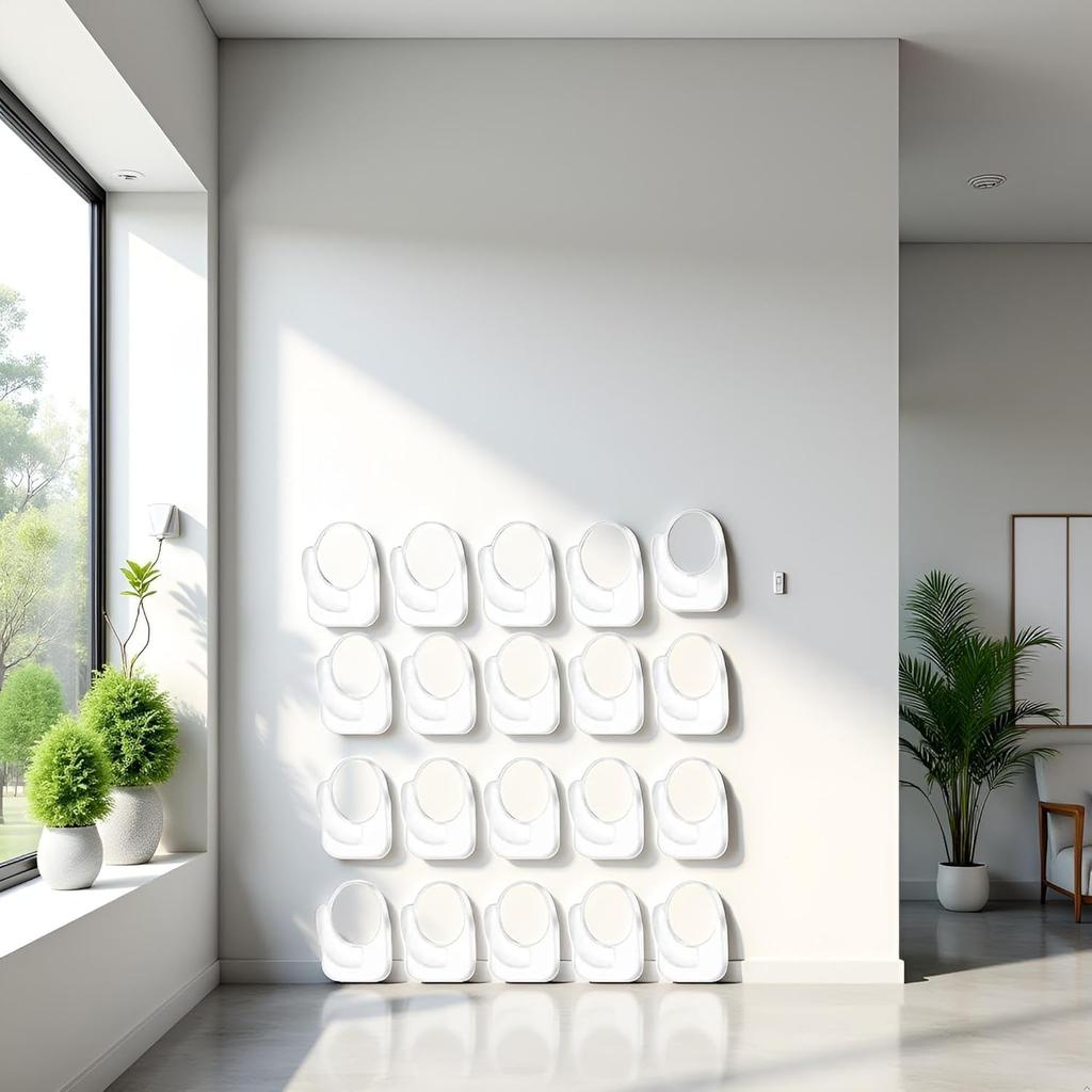 20-Pack Invisible Adhesive Hooks - Heavy Duty Clear Wall Hangers for Bathroom/Kitchen Organization, Damage-Free Removable Hooks for Towels, Utensils