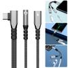 2 in 1 Type C to 3.5mm Sound and PD60W Charging Converters with HiFide Sound and Nylon Braided Cable