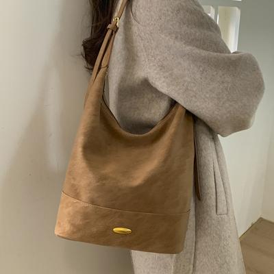 Modische und Retro-Stil Eimer Tasche, Vielseitige Tragetasche, Große Kapazität Einzel-Schulter Crossbody Kleine Tasche