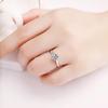 One Carat Moissanite Six-Prong Sterling Silver Ring with GRA Certification - Perfect for Proposal or Qixi Gift, S925