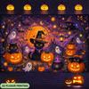 1Pcs Halloween Pumpkins Black Cats Autumn Scene Decoration Background Halloween Backdrop Decorations For Photo Studio Booth Party