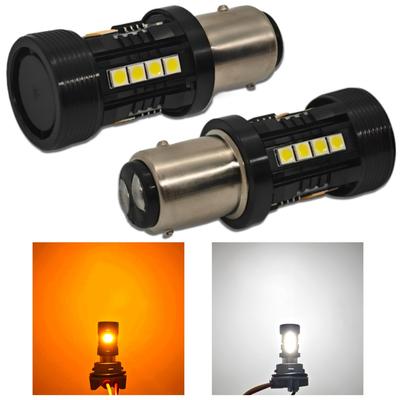 2 Pcs P21/5W LED Bulb 1157 12V No Error, Two Colors Off-Road