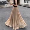 Gentle Breeze Maxi Chiffon Midi A-Line Skirt for Women Summer New Arrivals Casual Over-the-Knee Ruffles Dress