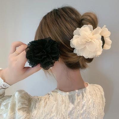 Koreanische Mädchen Chiffon Blume Schleife Haarspange Damen Haaraccessoires Frauen Haarklammer Elegant Kieferklemmen Kopfschmuck