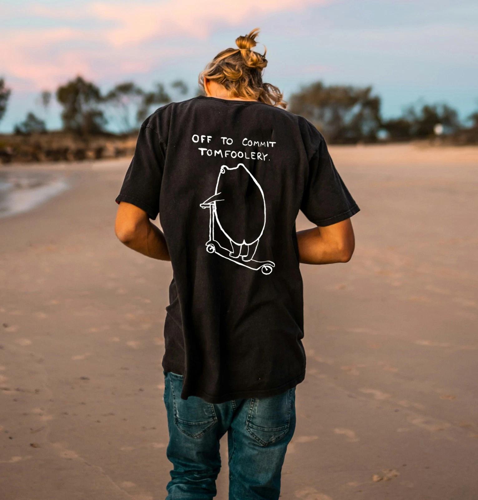 Off To Commit Tomfoolery Unisex T-Shirt - Hilarious Frog Funny Art Joke Gift Him S