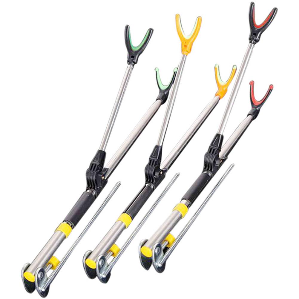Stainless Steel Fishing Rods Support V Shape Head Adjustable Anti-Slip Stable Strong Fishing Rod Bracket For Fishing Tool