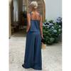 2026 New Fashion Ruffle Trim Camisole Top High-Waisted Tie-Up Pants Casual Women's Suit
