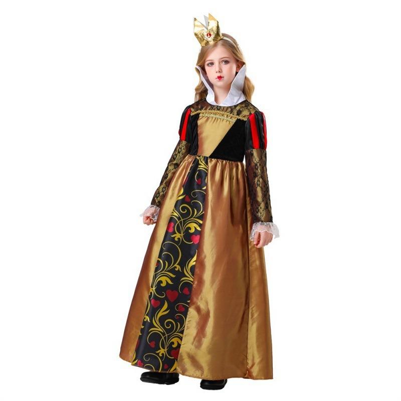 Halloween Kostüm Rote Königin Prinzessinnenkleid Festival Auftrittskostüm Deluxe Königinnenkleid Kleid