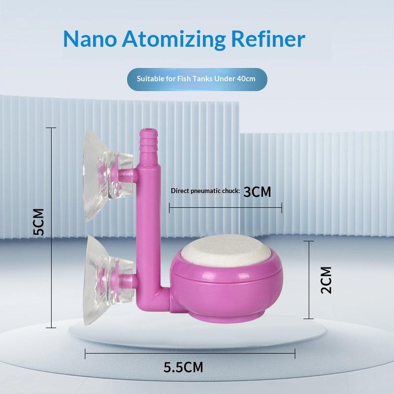 

Nano Air Stone High Oxygen Aerator for Mini Aquarium Fish Tank Small Pond Efficient Bubble Diffuser
