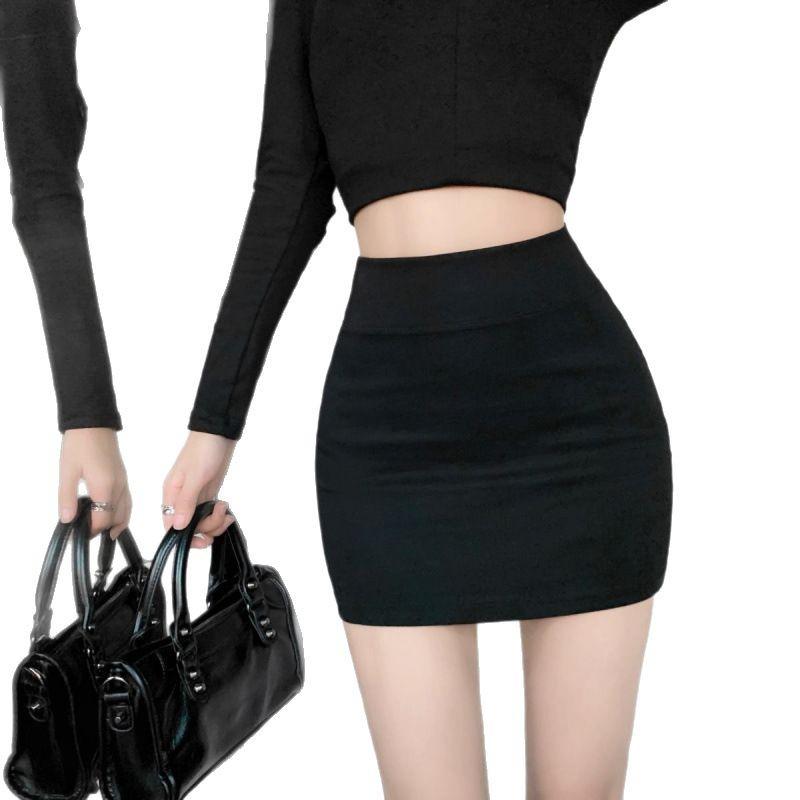 Spicy Girl Plus Size Versatile Bodycon Mini Skirt - Petite Friendly OL Style Midi
