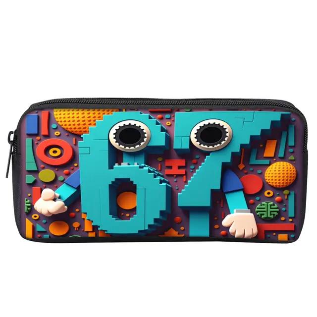 Astuccio Colorato con Stampa Numero 67 Cartone Animato 3D Materiale Scolastico Ragazzo/Ragazze Miglior Regalo Bambini