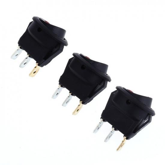 12Pcs LED Toggle Switch Round Rocker for Car Truck Off Control