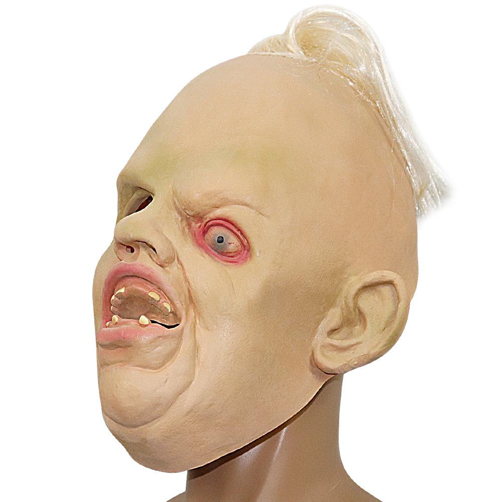 Horror One-eyed Dragon Headgear Alien Slanted-Eyed Monster Zombie Ghost Mask Halloween Party Haunted House Scary Mask