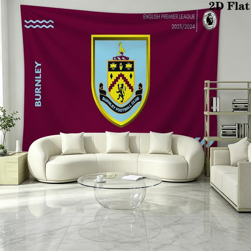 Arazzo da Parete Burnley FC Appeso Estetico alla Parete Coperta in Tessuto Stampato Arazzi Decorativi per Camera da Letto Soggiorno Decorazione per la Casa
