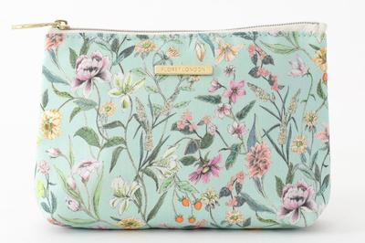 DDintex FLORET LONDON BASIC Pouch, Megumi, Mint, 15 X 10.5 X 4.5cm [Liberty Print]