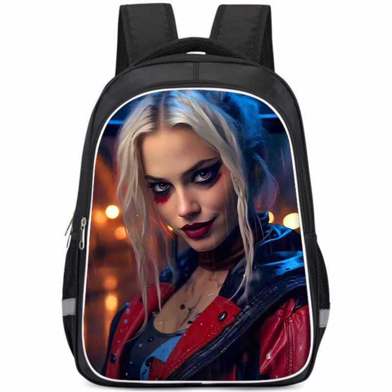 Harley Quinn Large Capacity Lightweight Oxford Fabric School Backpack For Kids