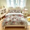 3-piece set (1 bedspread + 2 pillowcases) with Christmas-themed decorations snowmen stars perfect for home decoration