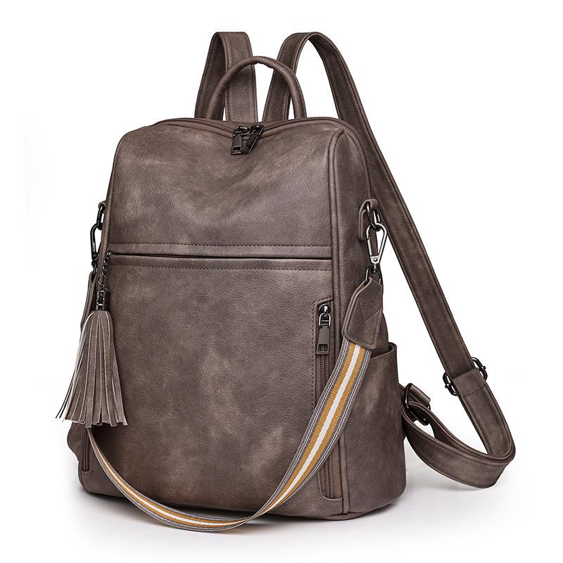 Ielgy Ladies Backpack Retro Casual Multifunctional Large Capacity