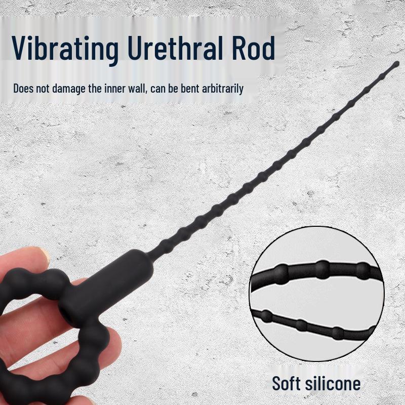 Silikonový vibrační uretrální kolík a kroužek na penis sexuální hračka