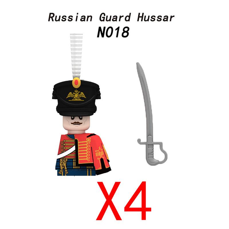 Military Medieval Building Blocks Napoleonic Wars Castle Knight Soldier Figures Weapons Guns British French Army Infantry MOC