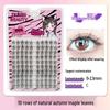10-Row Autumn Leaf & Sunflower Faux Eyelashes - Flat, Glue-Free