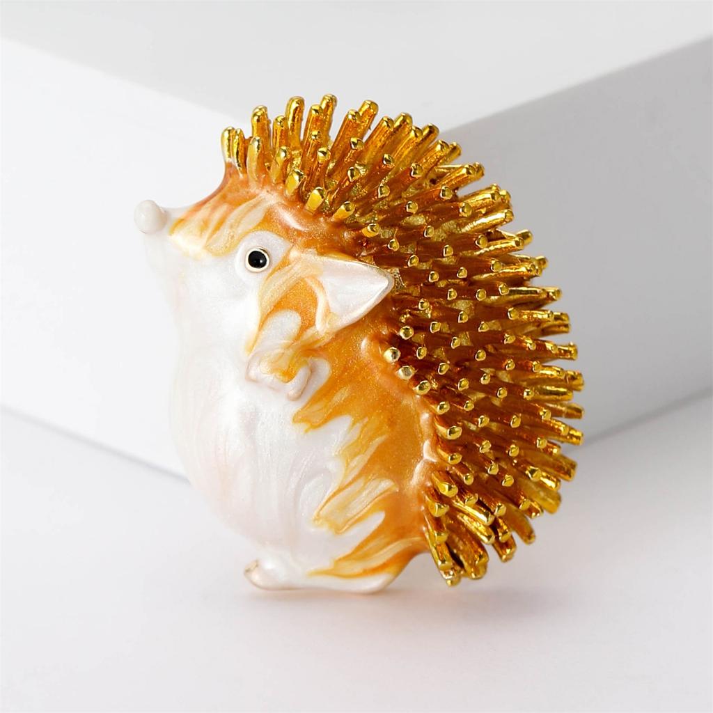 Creative Enamel Drip Oil Hedgehog Brooch, Personalized Alloy Animal Chest Flower, Fashionable And Versatile Clothing Accessory Brooch