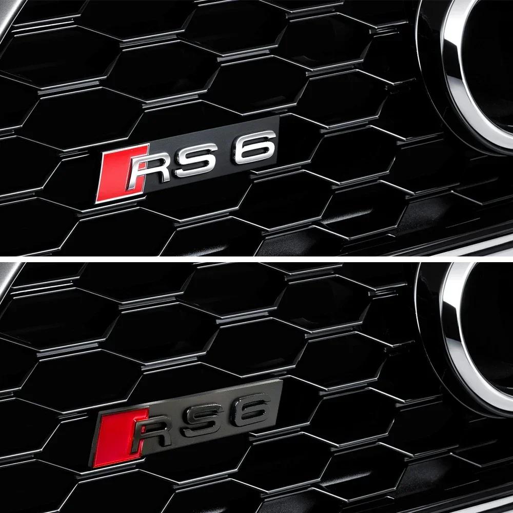 3D ABS RS3 RS4 RS5 RS6 RS7 RS8 Emblem Auto Frontgrill Abzeichen Tuning Zubehör für Audi A1 A3 8P A4 B5 B6 B7 B8 A5 A6 C5 C6 C7 S