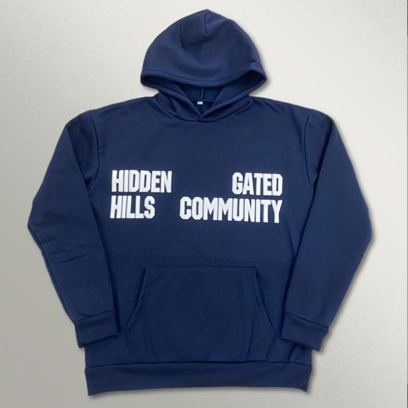 

Повседневный худи в стиле Y2K, с принтом из букв на пенной основе, свободного кроя, для женщин S синий