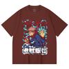 230 Gsm 100% Cotton Jujutsu Kaisen V50 Yuji Print Unisex Heavy Cotton T Shirt