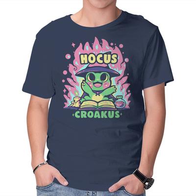 Унисекс Футболка с круглым вырезом Hocus Croakus Графическая с коротким рукавом Повседневная футболка