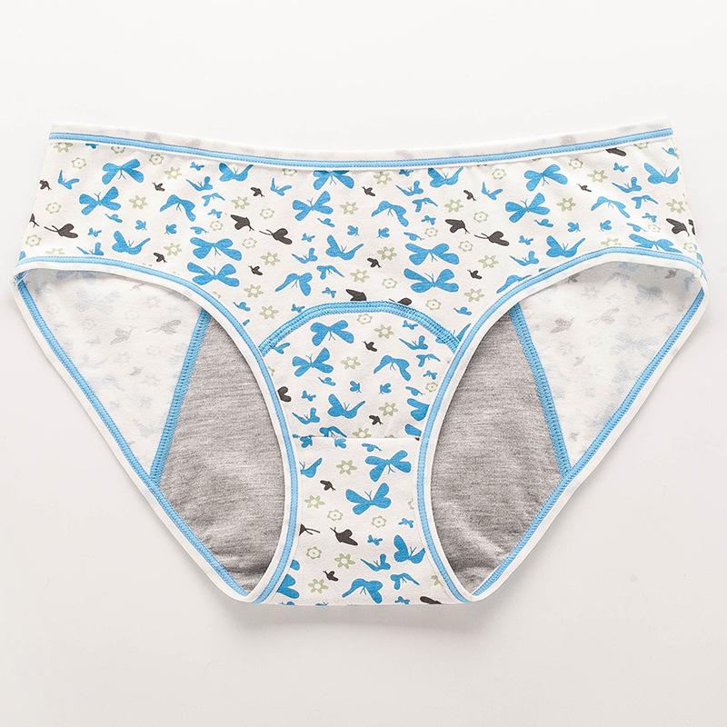 

Маленькие цветочные трусы средней талии менструальное нижнее белье спереди и сзади герметичные физиологические трусы больших размеров для женщин трусики L