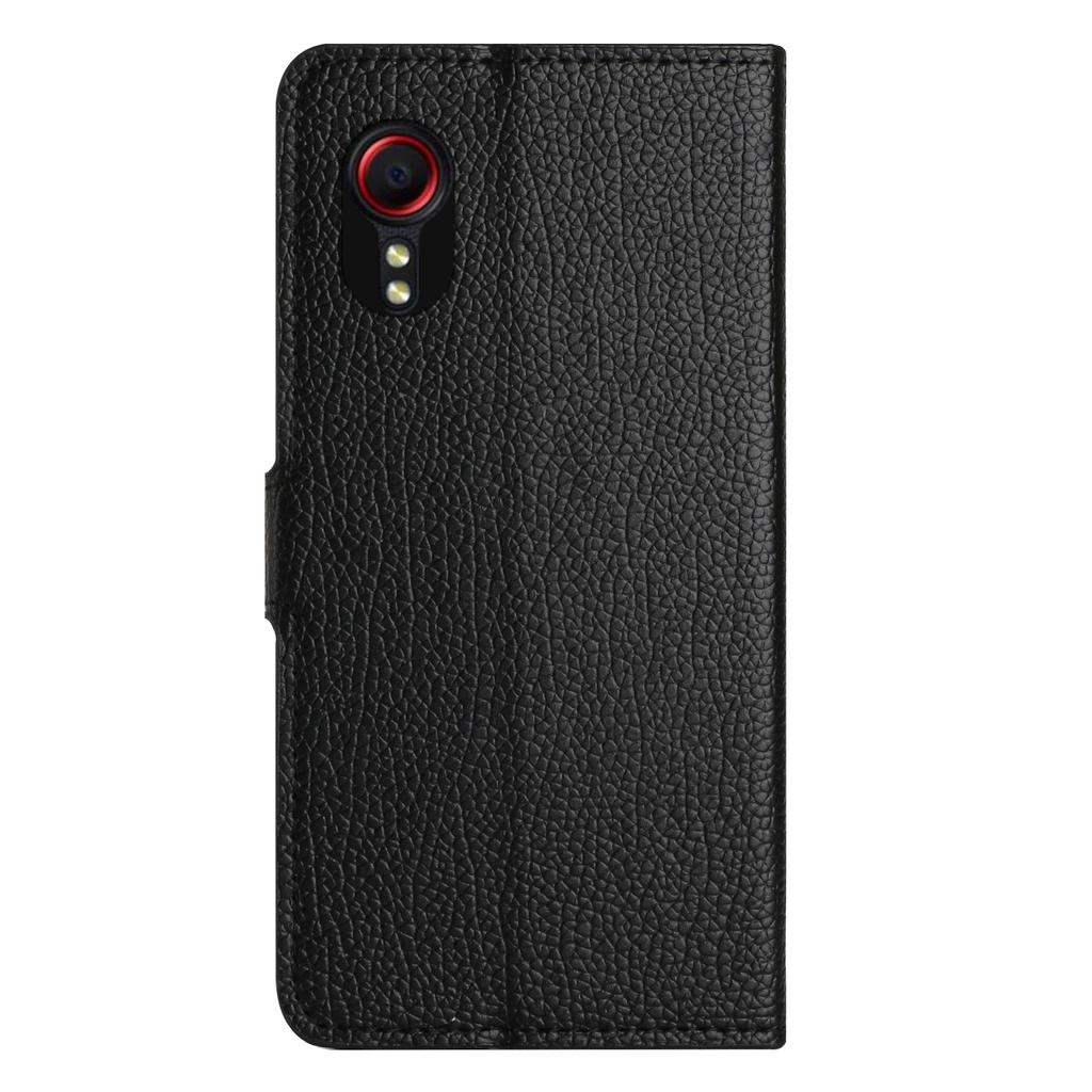 For Samsung Galaxy Xcover7 Cell Phone Case Litchi Texture PU Leather Wallet Stand Anti-drop Cover