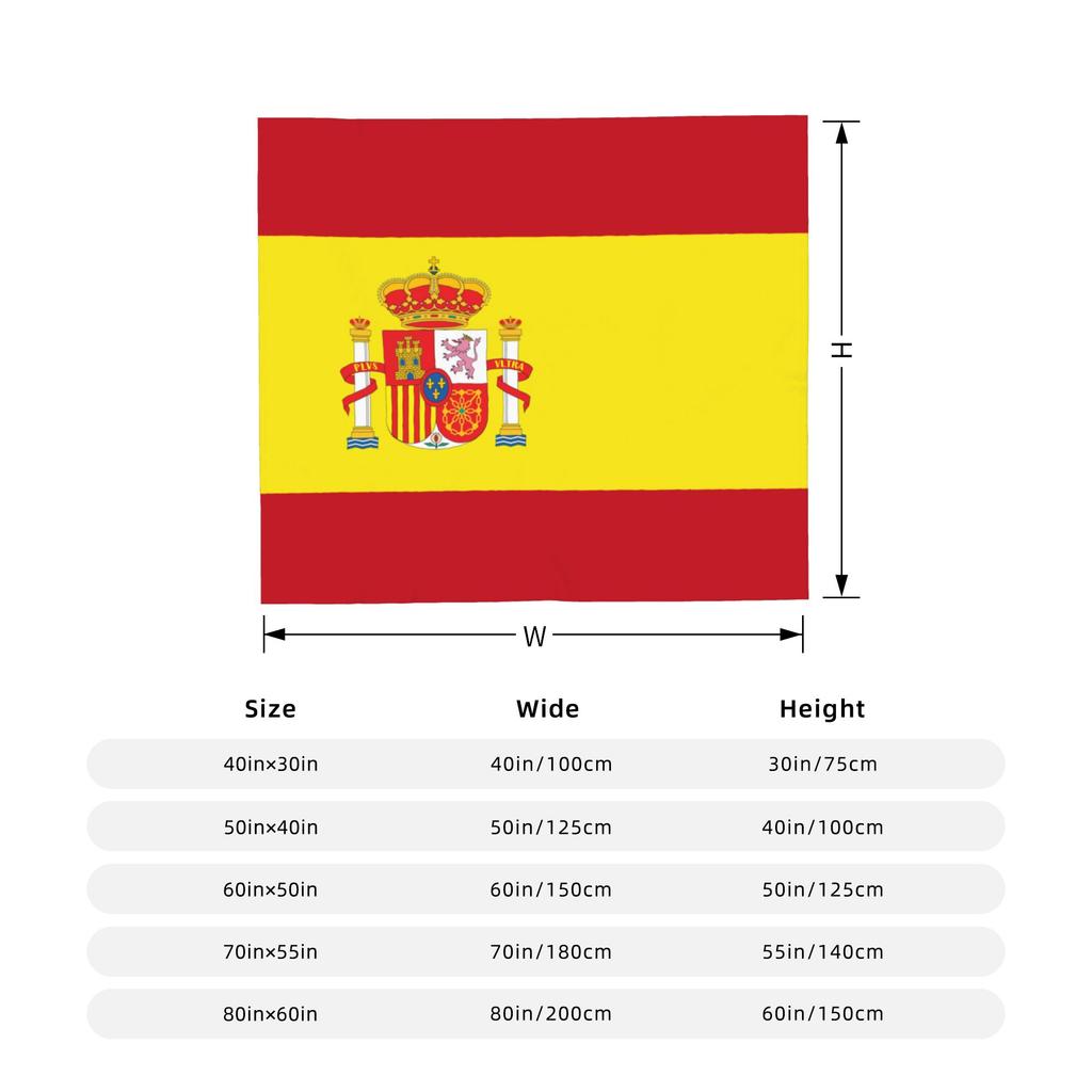 Spain Flag Blankets   Flannel Throw Blanket Bedding Couch Printed Lightweight Bedsprea