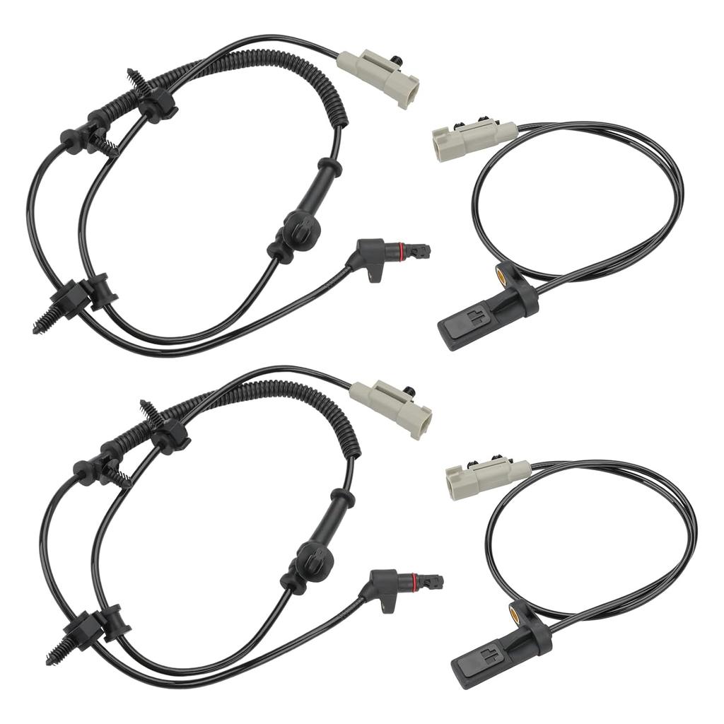 4 Pcs ABS Wheel Speed Sensors Compatible with Jeep Grand Cherokee Commander 2006 2007 2008 2009 2010, Front and Rear abs Sensors, Replacement for
