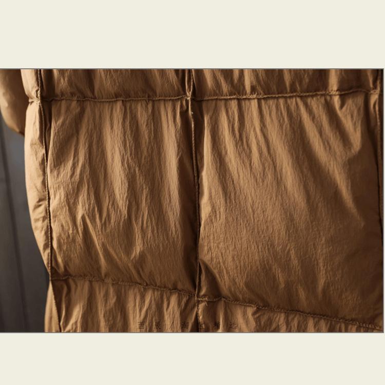 Women White Duck Down Long Jacket Casual Loose Autumn Winter Outwear Hood Warm Coat Big Pockets Korean Style