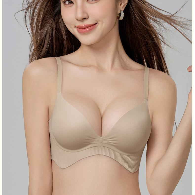 Gathering Bra for Women Anti Sagging Accessory Breast Seamless Bra for Women No Steel Ring Bra